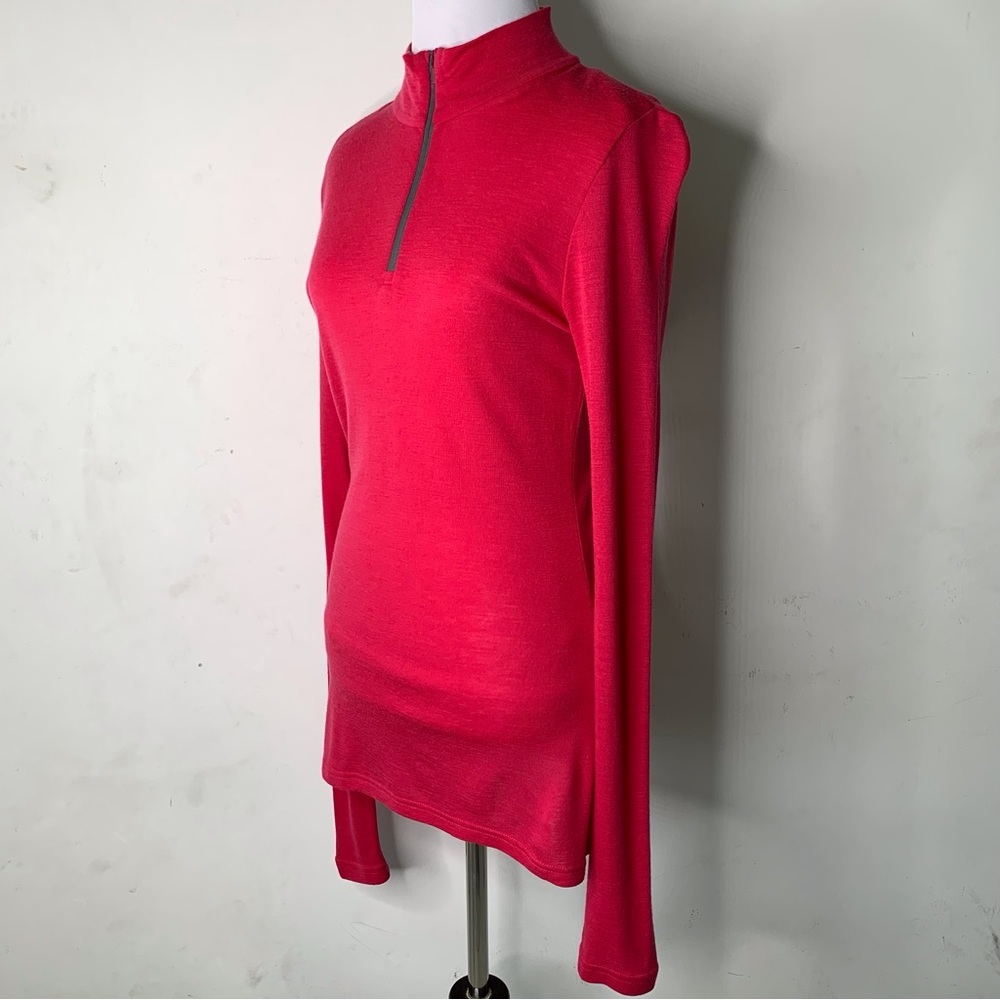 Icebreaker Merino 200 Women's Red Oasis Half-Zip Baselayer Top Size Large - Picture 5 of 15